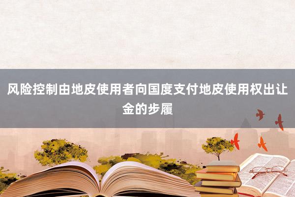 风险控制由地皮使用者向国度支付地皮使用权出让金的步履