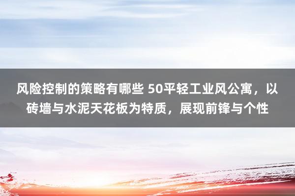 风险控制的策略有哪些 50平轻工业风公寓，以砖墙与水泥天花板