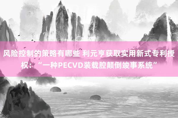 风险控制的策略有哪些 利元亨获取实用新式专利授权：“一种PECVD装载腔颠倒竣事系统”