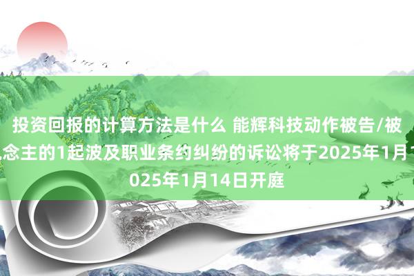 投资回报的计算方法是什么 能辉科技动作被告/被上诉东说念主的1起波及职业条约纠纷的诉讼将于2025年1月14日开庭