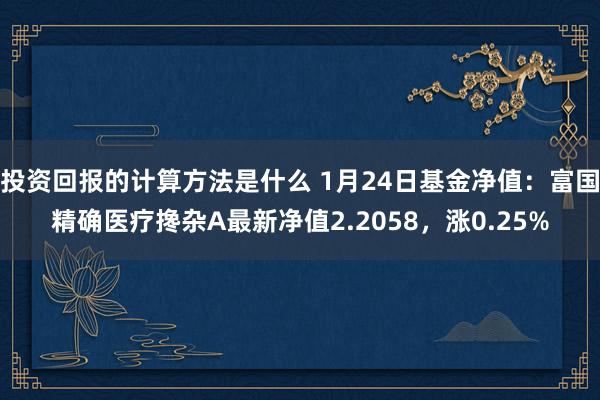 投资回报的计算方法是什么 1月24日基金净值：富国精确医疗搀杂A最新净值2.2058，涨0.25%