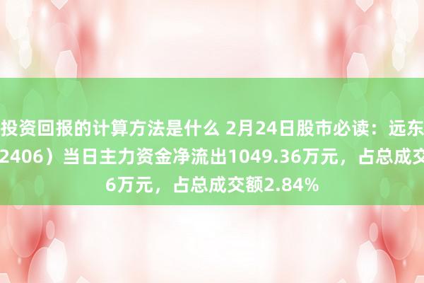 投资回报的计算方法是什么 2月24日股市必读：远东传动（002406）当日主力资金净流出1049.36万元，占总成交额2.84%