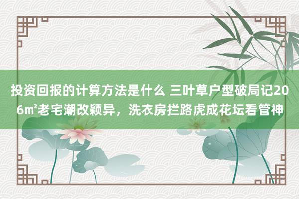 投资回报的计算方法是什么 三叶草户型破局记206㎡老宅潮改颖异，洗衣房拦路虎成花坛看管神